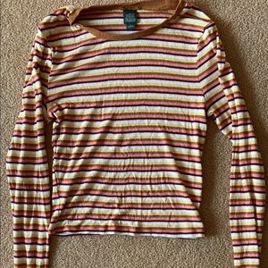striped womens long sleeve tee